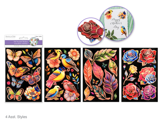 Paper Craft Sticker: 4.9"x7.3" 3D Hndmde Foil Accents  Chromatica