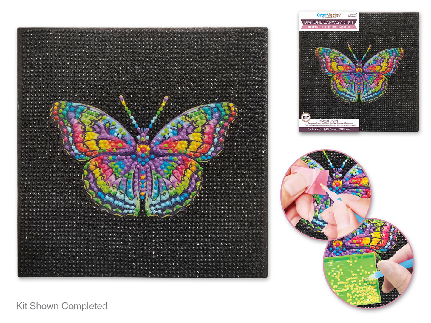 Stretch Artist Diamond Painting Canvas Kit: 7.9"x7.9" Primed Back-Stapled
