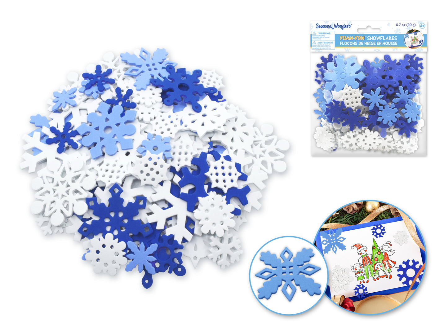 Seasonal Wonders: 20g Foam-Fun Snowflakes