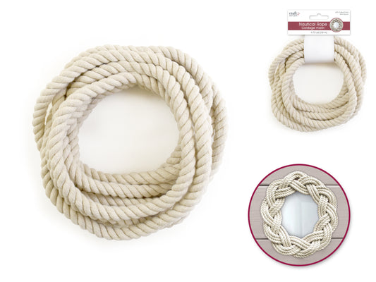 Craft Decor: Nautical Rope Cotton  10mm x 3.8m