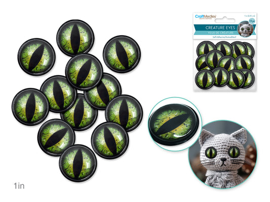 Creature Eyes: 1" Self-Stick 12pc