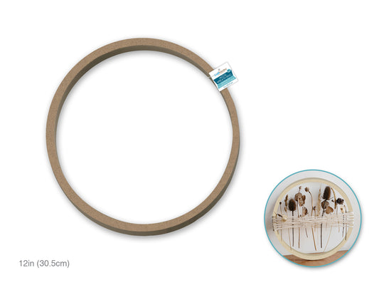 Wood Wreath Ring: 12" 0.47"(W)*0.47(T)