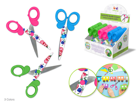 Krafty Kids: 4.8" B-fly Handle w/Floral Print Blade