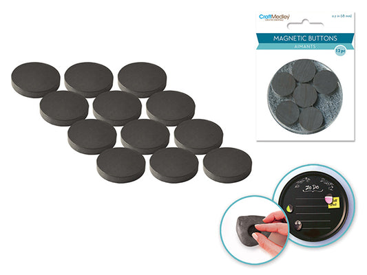 Magnetic Buttons: 18mm 12pcs/pk On Mirror