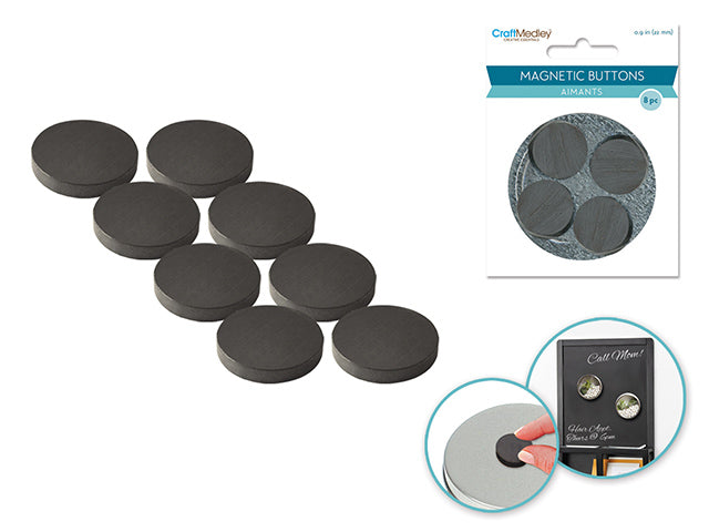 Magnetic Buttons: 22mm 8pcs/pk On Mirror