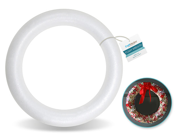 Polyfoam Wreath: 13.78"x1.97" Round Extruded
