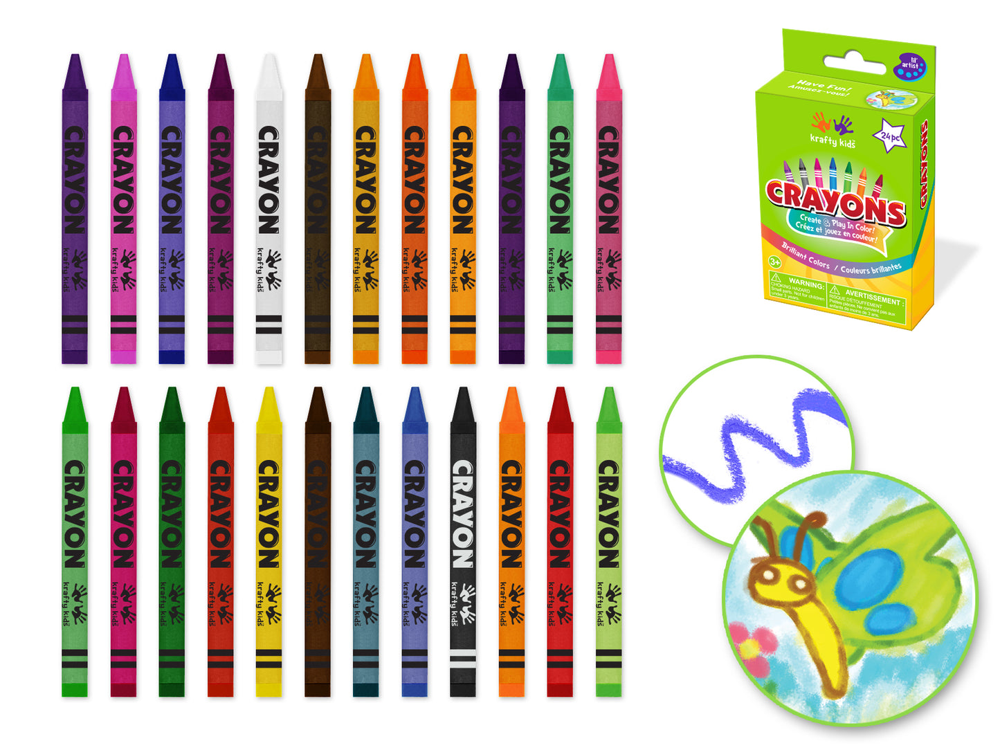 Krafty Kids: Lil' Artist Crayons 24pk
