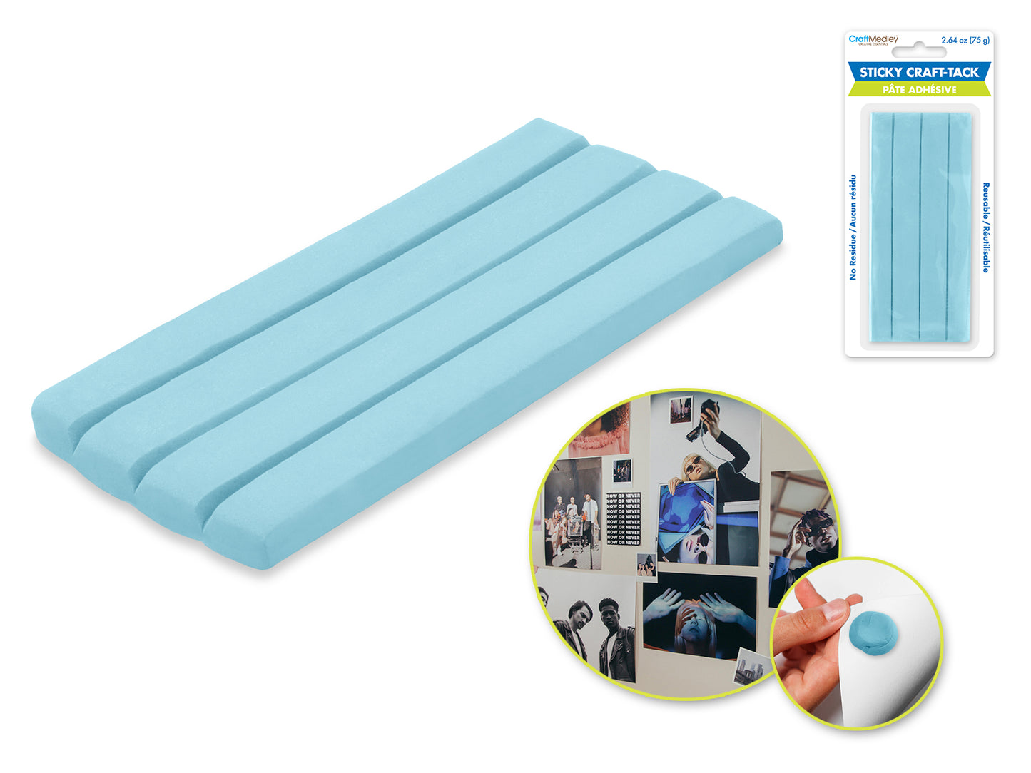 Craft Medley Adhesive: 75g Sticky Craft-Tack Reusable