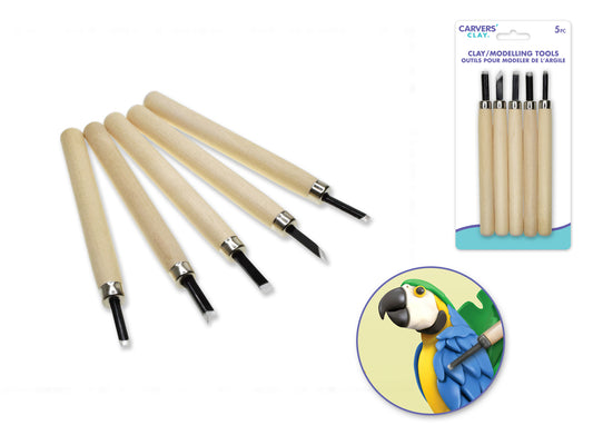 Carvers' Clay: Carving/Sculpting/Modelling Tools Set 5pc Asst
