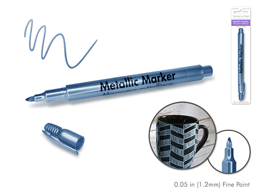 Metallic Marker: 1.2mm Fine Point Blue Steel