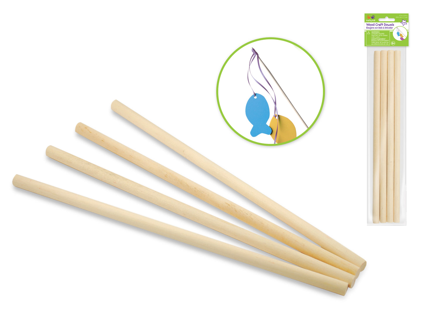 Craftwood: 7/16"x12" Natural Dowel 4/pk