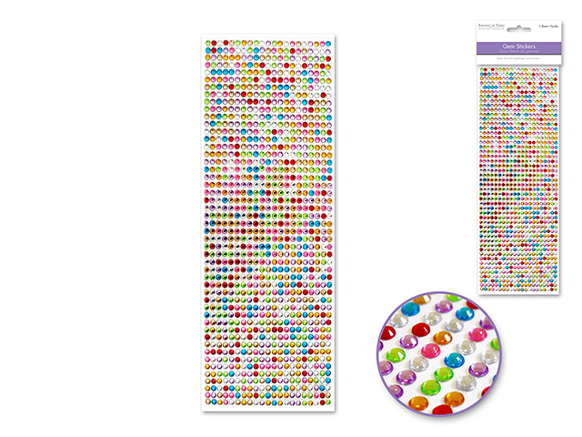 Paper Craft Sticker: 4mm Gem Lines 1029pc Value-Pack Multicolor