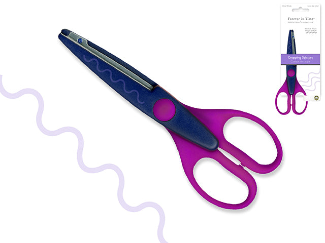 Paper Craft Essential: 6.5" Designer Cropping Scissors Metal Blade