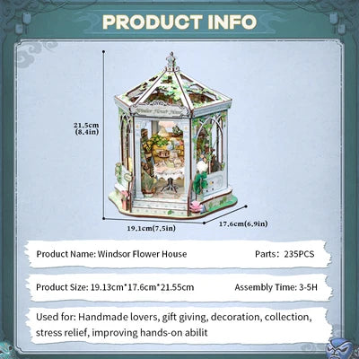 CUTEBEE DIY Miniature House  Windsor Flower House