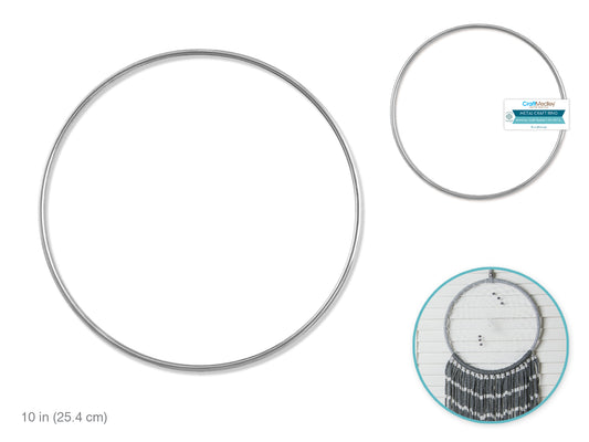 Craft Medley: Metal Ring 10" 1pc Galvanized