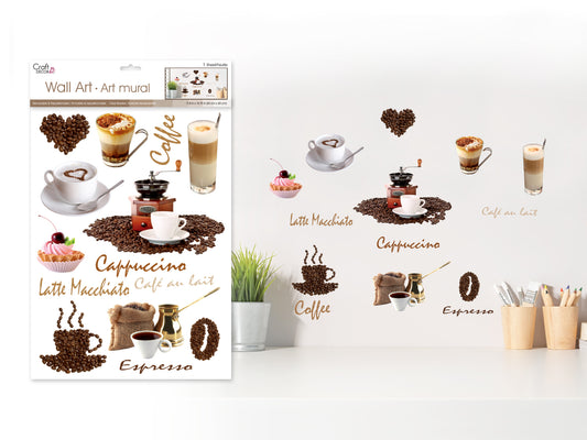 Craft Decor: 11.8"x15.75" Wall Art Clear  Coffee Time