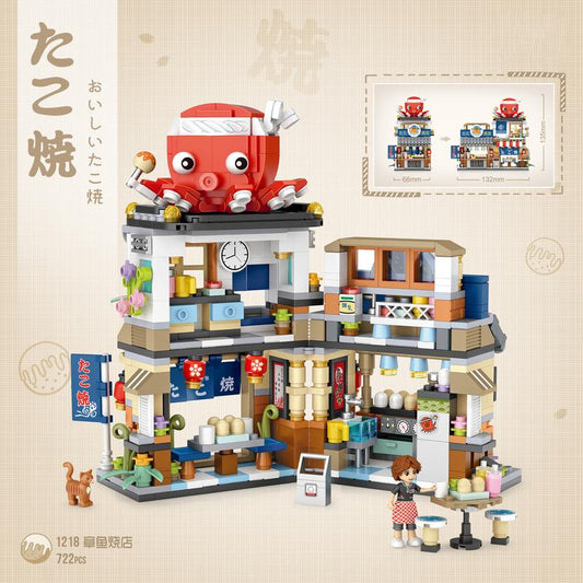 Takoyaki Shop | LOZ 1218 Building Bricks Mini Street Set