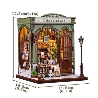 CUTEBEE DIY Miniature House  Gallery Bookstore
