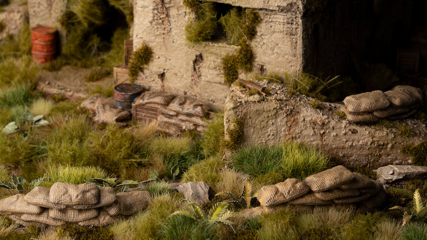 Gamers Grass Sandbag Barricades