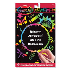 SCRATCH ART SHEETS: RAINBOW