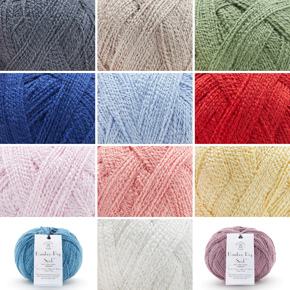 UNIVERSAL Bamboo Pop Sock Soft Taste Pack #1792 Yarn - 100g - Super Fine Weight 1 - 450m (492yds)