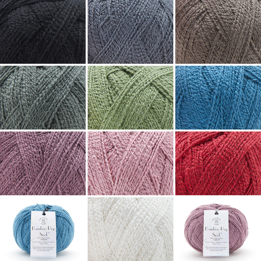 UNIVERSAL Bamboo Pop Sock Soft Taste Pack #1792 Yarn - 100g - Super Fine Weight 1 - 450m (492yds)