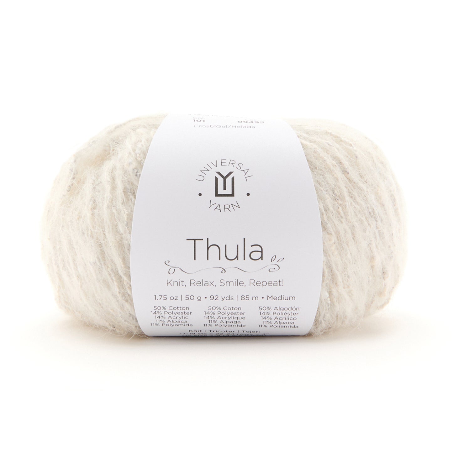 UNIVERSAL Thula #1805 Yarn - 50g - Medium Weight 4 - 85m (92yds) - Frost