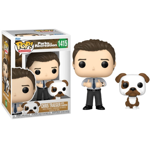 Funko POP  Television Parks and Recreation Chris Traeger with Champion #1415