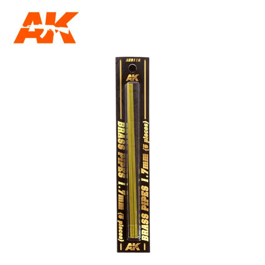 AK Interactive BRASS PIPES 1.7mm, 5 units