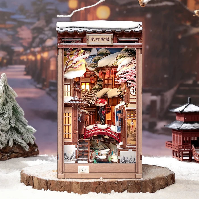 CUTEBEE DIY Book Nook Kit  Kyoto Snow Whisper