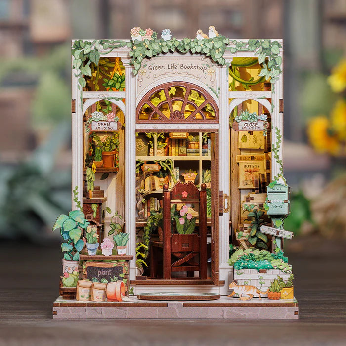 CUTEBEE DIY Book Nook Kit  Green Life Bookshop