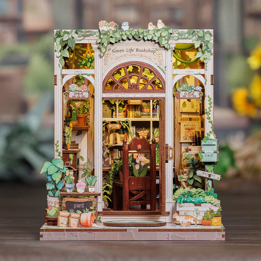 CUTEBEE DIY Book Nook Kit  Green Life Bookshop