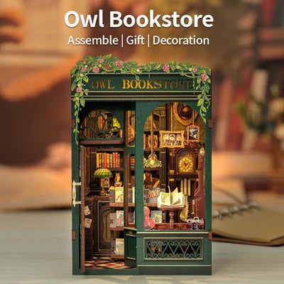 CUTEBEE DIY Book Nook Kit  Owl Bookstore