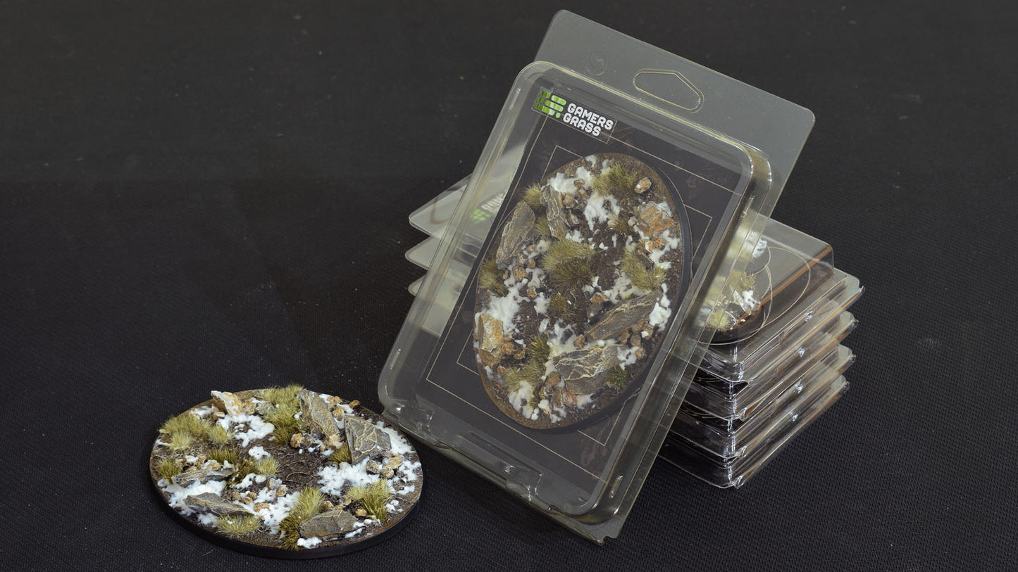 Gamers Grass Battle Ready Bases - Winter - Oval 120mm (x1)