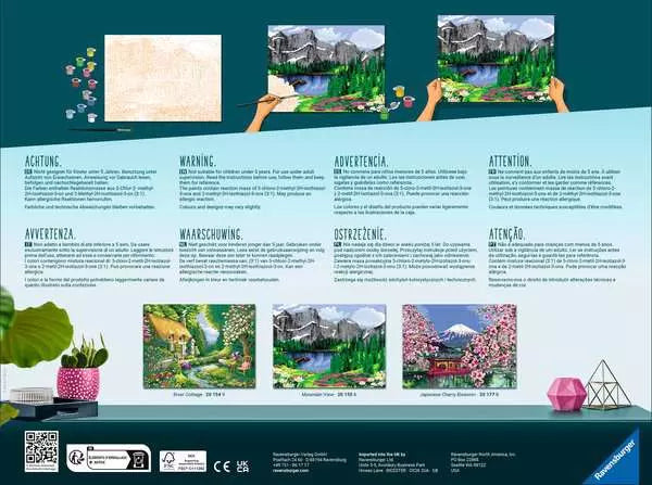 CreArt Paint by Numbers -Ravensburger Japanese Cherry Blossom