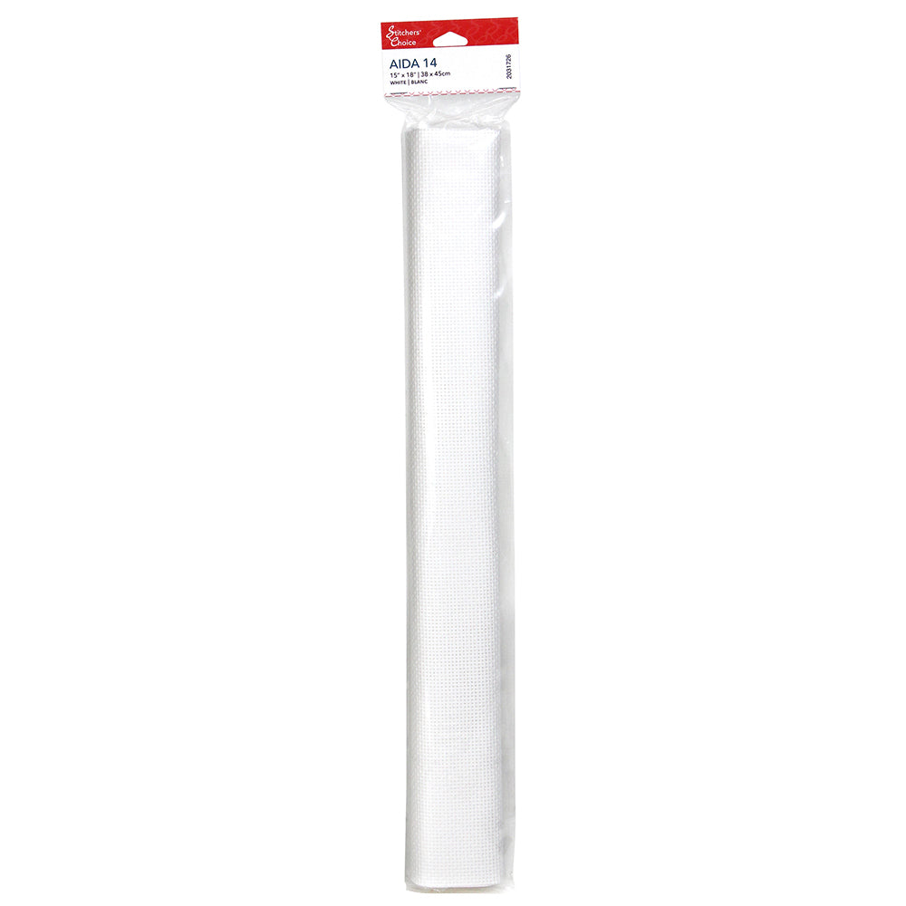 STITCHERS' CHOICE Cotton 14ct Aida 38.1 x 45.7 cm (15″ x 18″) -White