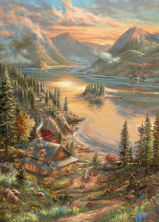 THOMAS KINKADE 1000PC LAKESIDE SPLENDOR