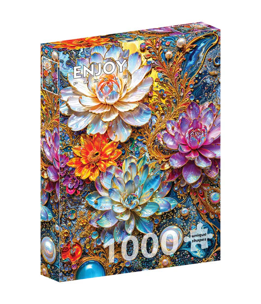 Pearlescent Waterlilies | 1000 Piece | AI Assistance
