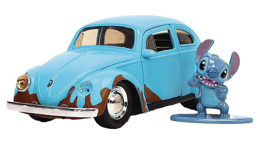 Lilo & Stitch 59 Blue Punch Buggy With Stitch Action Figure 1/32 Scale Die-Cast