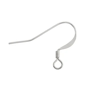 Fish Hook Earwire Slender Stainless Steel LF/NF