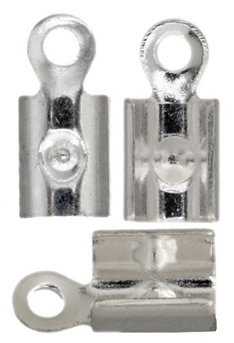 Leather/Feather End Crimp 7x3mm Silver LF/NF (Copy)