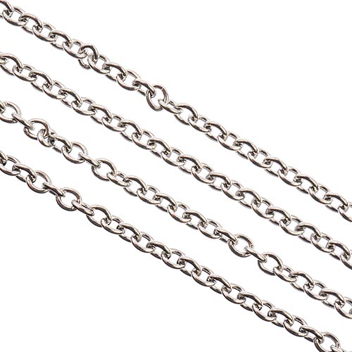 Stainless Steel Rolo Chain 1m w/ 2.9x2.4mm Links