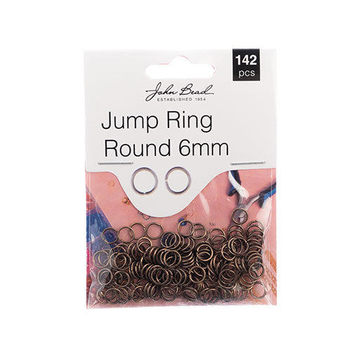 Must Have Findings - Jump Ring Round 6mm Antique Copper 142pcs