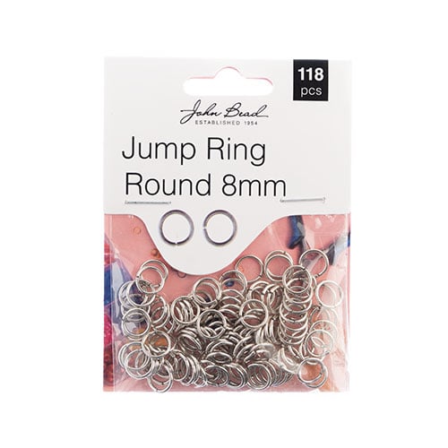 Must Have Findings - Jump Ring Round 8mm Antique Silver 118pcs