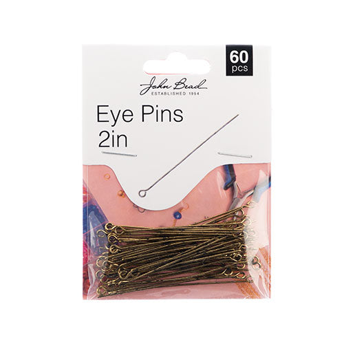 Must Have Findings - Eye Pins 2in 20ga(0.032) Antique Gold 60pcs