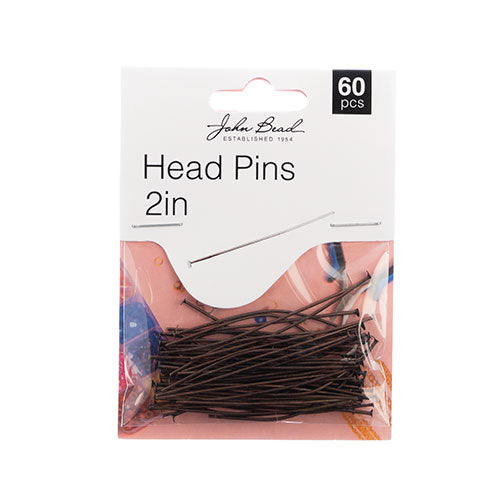 Must Have Findings - Head Pins 2in 20ga(0.032) Antique Copper 60pcs