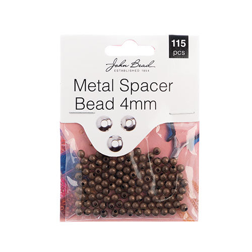 Must Have Findings - Metal Spacer Bead 4mm Antique Copper 115pcs