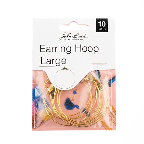 Must Have Findings - Earring Hoop Large (apx 38mm) Gold 10pcs