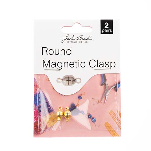 Must Have Findings - Round Magnetic Clasp 6x6.5mm Gold 2 Pairs