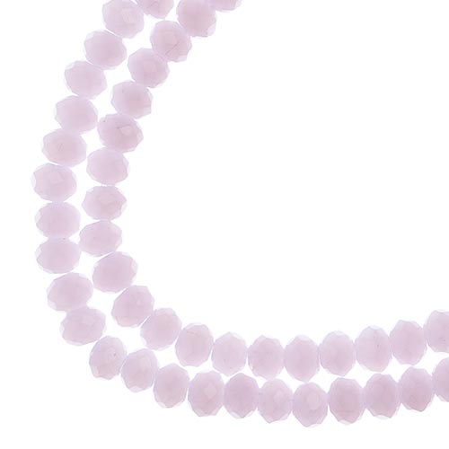 Crystal Lane DIY Rondelle 2 Strand 7in (apx110pcs) 3x4mm Opaque Pink
